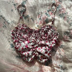 For Love & Lemons Rosette Corset Tank